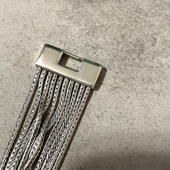 NWOT RARE Brighton Alcazar Hearts Silver Plated Crystal Pave Swing Bracelet - Picture 4 of 7